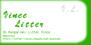 vince litter business card